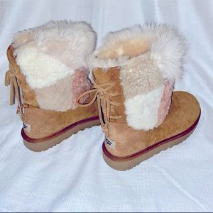 Women’s Short Patchwork Ugg Size 9 Tan